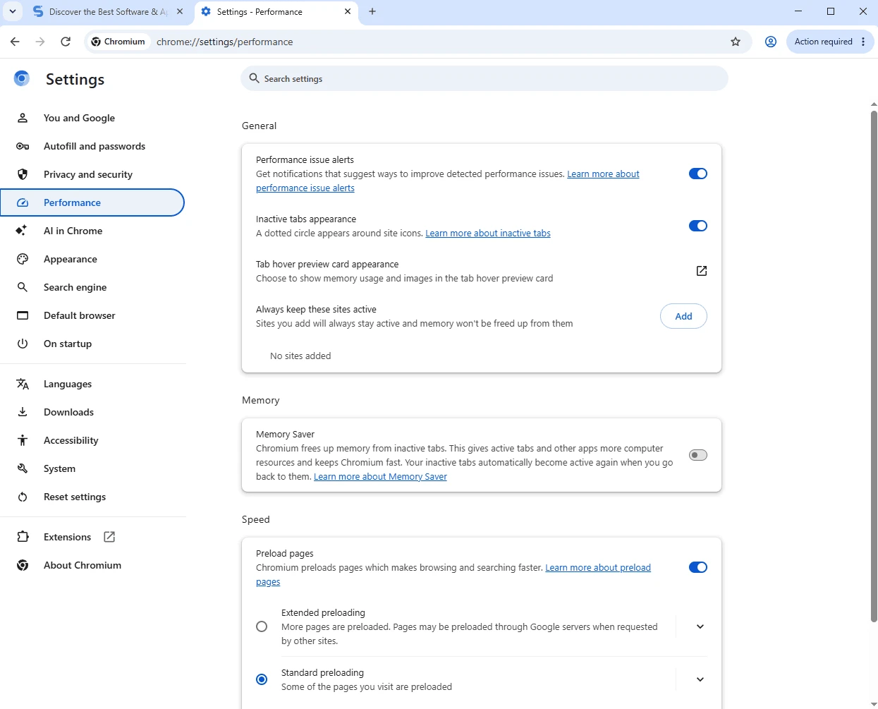 Chromium — ภาพหน้าจอ 2